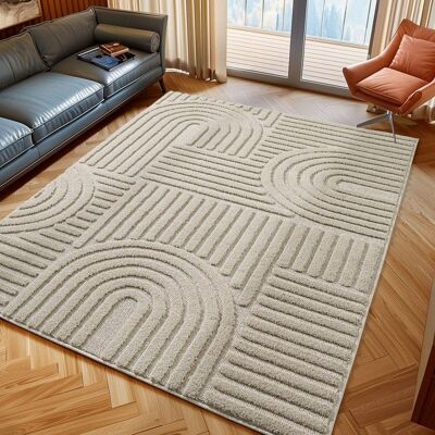Ayyildiz Tapis modernes design Beige 80 cm rond poils longs style bohème scandinave de salon dos en jute Beige - Publicité Ayyildiz Tapis modernes design Beige 80 cm rond poils longs style bohème scandinave de salon dos en jute Beige - Publicité