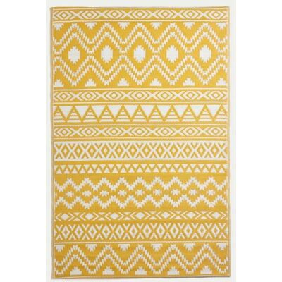 Tapis extérieur jardin imperméable réversible et résistant UV - Anna - 150 x 240 cm - Jaune - Matériaux recyclés - Homescapes Jaune - Publicité Tapis extérieur jardin imperméable réversible et résistant UV - Anna - 150 x 240 cm - Jaune - Matériaux recyclés - Homescapes Jaune - Publicité