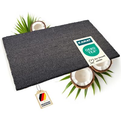 KARAT Tapis extérieur Paillasson en Noix de Coco Fibres de Coco Antidérapantes Gris 17 mm 40 x 60 cm Gris - Publicité KARAT Tapis extérieur Paillasson en Noix de Coco Fibres de Coco Antidérapantes Gris 17 mm 40 x 60 cm Gris - Publicité