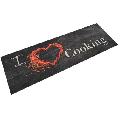 Tapis de cuisine 60x180 cm noir velours - Tapis de cuisine - Publicité Tapis de cuisine 60x180 cm noir velours - Tapis de cuisine - Publicité