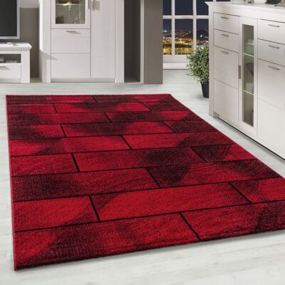 Carpetsale24 Tapis de salon design moderne à poils courts design abstrait Rouge Tapis 240x340 cm tapis de décoration Rouge - Publicité Carpetsale24 Tapis de salon design moderne à poils courts design abstrait Rouge Tapis 240x340 cm tapis de décoration Rouge - Publicité