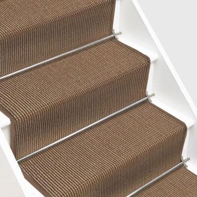 KARAT Tapis descalier en Sisal Sylt Liège 100 x 50 cm Marron - Publicité KARAT Tapis descalier en Sisal Sylt Liège 100 x 50 cm Marron - Publicité