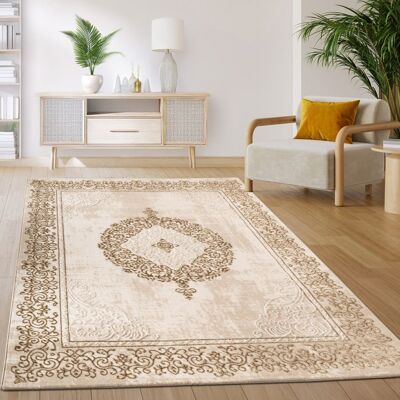Paco Home Tapis Salon Chambre Vintage Oriental Motif Abstrait Beige Blanc Beige 200x280 cm - Publicité Paco Home Tapis Salon Chambre Vintage Oriental Motif Abstrait Beige Blanc Beige 200x280 cm - Publicité