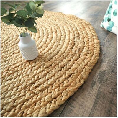 DECOWEB Tapis naturel rond Boho 100% Jute - Ø 150 cm - Publicité DECOWEB Tapis naturel rond Boho 100% Jute - Ø 150 cm - Publicité