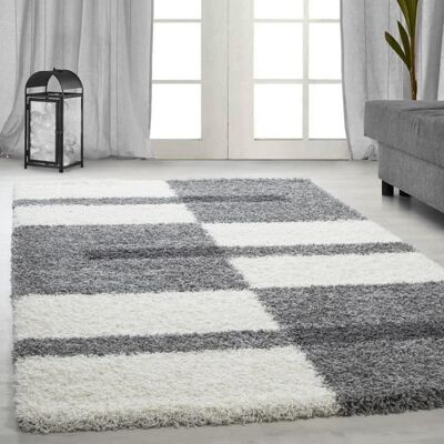 Tapis shaggy à pile haute KAIA Gris clair - Tapis - Publicité Tapis shaggy à pile haute KAIA Gris clair - Tapis - Publicité