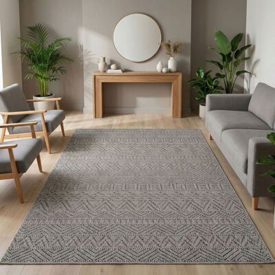 Carpetsale24 Tapis 200x290 cm Gris Design Vintage Bouclé Style Scandinave Moderne Grand Tapis pour Salon Salle à Manger Chambre Gris - Publicité Carpetsale24 Tapis 200x290 cm Gris Design Vintage Bouclé Style Scandinave Moderne Grand Tapis pour Salon Salle à Manger Chambre Gris - Publicité