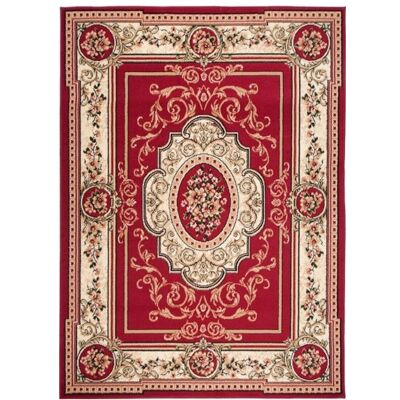 TAPISO Tapis Salon Poils Courts ATLAS Rouge Crème Médaillon Polypropylène Intérieur 200x300 cm Rouge - Publicité TAPISO Tapis Salon Poils Courts ATLAS Rouge Crème Médaillon Polypropylène Intérieur 200x300 cm Rouge - Publicité