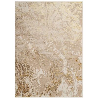 Tapiso Crystal Tapis Poils Courts Moderne Or Beige Motif Abstrait Effet 3D Brillant Doux Tapis Salon Chambre OEKO-TEX 180x250 Beige - Publicité Tapiso Crystal Tapis Poils Courts Moderne Or Beige Motif Abstrait Effet 3D Brillant Doux Tapis Salon Chambre OEKO-TEX 180x250 Beige - Publicité