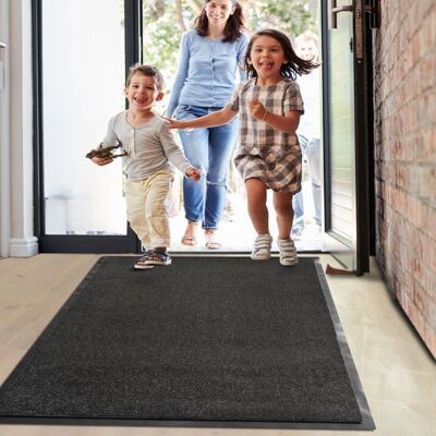 KARAT Tapis antidérapant très absorbant Monochrom Noir 60 x 90 cm Noir - Publicité KARAT Tapis antidérapant très absorbant Monochrom Noir 60 x 90 cm Noir - Publicité