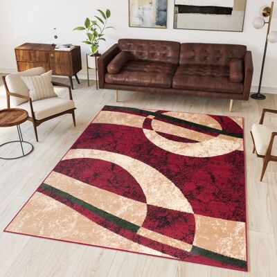 TAPISO Tapis Salon Poil Court DREAM Rouge Vert Beige 100% Polypropylène Intérieur 160x230 cm Rouge - Publicité TAPISO Tapis Salon Poil Court DREAM Rouge Vert Beige 100% Polypropylène Intérieur 160x230 cm Rouge - Publicité