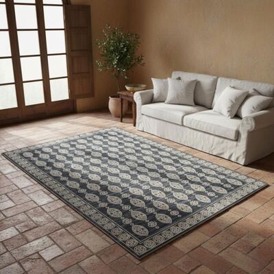 FLOORDIREKT Tapis de salon Marrakesh Tapis classique à motif oriental 160 x 230 cm Noir - Publicité FLOORDIREKT Tapis de salon Marrakesh Tapis classique à motif oriental 160 x 230 cm Noir - Publicité