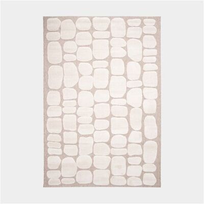 DECOWEB Tapis de salon en matière recyclée - Ode à la douceur - Beige et crème - 200 x 290 cm Beige - Publicité DECOWEB Tapis de salon en matière recyclée - Ode à la douceur - Beige et crème - 200 x 290 cm Beige - Publicité