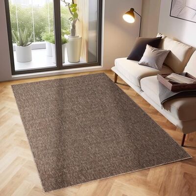 Tapis Salon Moderne - Amandine - Marron - 160 x 230 cm - 100% Polypropylène - Simpex Marron - Publicité Tapis Salon Moderne - Amandine - Marron - 160 x 230 cm - 100% Polypropylène - Simpex Marron - Publicité