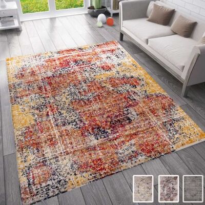 Tapis - VIMODA - Moderne - Cuivre - Rectangulaire - 160x220 cm - Intérieur Jaune - Publicité Tapis - VIMODA - Moderne - Cuivre - Rectangulaire - 160x220 cm - Intérieur Jaune - Publicité