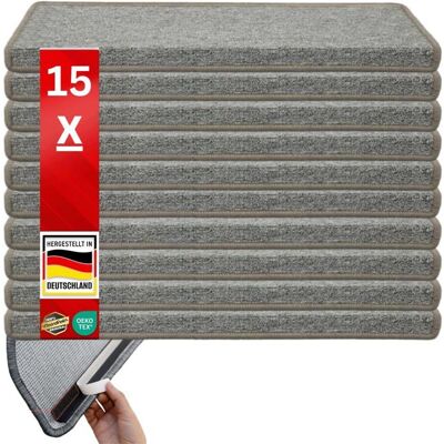 KARAT x 15 Tapis descalier London Gris clair 235 x 65 cm Rectangulaire Gris - Publicité KARAT x 15 Tapis descalier London Gris clair 235 x 65 cm Rectangulaire Gris - Publicité