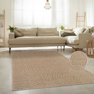 Paco Home Tapis Dextérieur Imperméable Balcon Salon Boho Uni Sisal Arc-en-ciel Beige 80x150 cm Beige - Publicité Paco Home Tapis Dextérieur Imperméable Balcon Salon Boho Uni Sisal Arc-en-ciel Beige 80x150 cm Beige - Publicité
