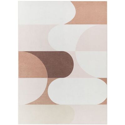Tapis Salon Chambre Doux Beige Rose Marron – TAPISO Wisp – Poils Courts Motif Géométrique Abstrait Moderne 160x220 Beige - Publicité Tapis Salon Chambre Doux Beige Rose Marron – TAPISO Wisp – Poils Courts Motif Géométrique Abstrait Moderne 160x220 Beige - Publicité