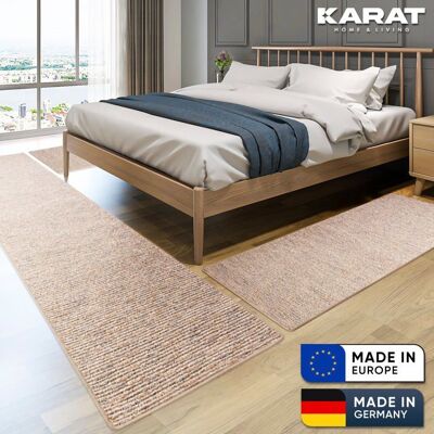 KARAT Descente de lit Geneva Beige 1 tapis 67 x 250 cm + 2 tapis 67 x 140 cm Beige - Publicité KARAT Descente de lit Geneva Beige 1 tapis 67 x 250 cm + 2 tapis 67 x 140 cm Beige - Publicité
