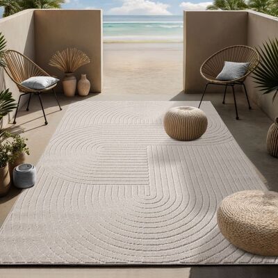 THE CARPET Santo Plus Beige (Crème) Tapis Moderne Résistant Intérieur & Extérieur - Tapis - Publicité THE CARPET Santo Plus Beige (Crème) Tapis Moderne Résistant Intérieur & Extérieur - Tapis - Publicité