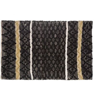 ATMOSPHERA Tapis ethnique à jacquard Noir 60x90 cm Noir - Publicité ATMOSPHERA Tapis ethnique à jacquard Noir 60x90 cm Noir - Publicité