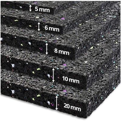 FLOORDIREKT Tapis anti-vibrations absorbant les chocs et le bruit découpable 5 mm dépaisseur 125 x 700 cm Noir - Publicité FLOORDIREKT Tapis anti-vibrations absorbant les chocs et le bruit découpable 5 mm dépaisseur 125 x 700 cm Noir - Publicité