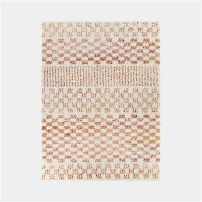 DECOWEB Tapis damier à poils longs - Pixel - Effet terracotta - 160 x 230 cm - Publicité DECOWEB Tapis damier à poils longs - Pixel - Effet terracotta - 160 x 230 cm - Publicité