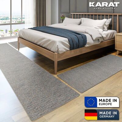 KARAT Descente de lit Geneva Gris argenté 1 tapis 67 x 250 cm + 2 tapis 67 x 140 cm Gris - Publicité KARAT Descente de lit Geneva Gris argenté 1 tapis 67 x 250 cm + 2 tapis 67 x 140 cm Gris - Publicité