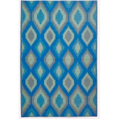 Tapis extérieur jardin imperméable réversible et résistant UV - Amber - 120 x 180 cm - Bleu - Matériaux recyclés - Homescapes Bleu - Publicité Tapis extérieur jardin imperméable réversible et résistant UV - Amber - 120 x 180 cm - Bleu - Matériaux recyclés - Homescapes Bleu - Publicité