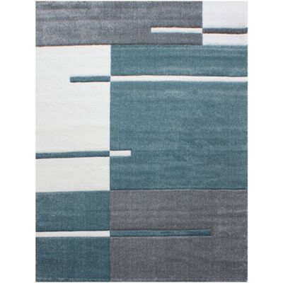AYYILDIZ TRAITS - Tapis géométrique - Bleu 160 x 230 cm Bleu - Publicité AYYILDIZ TRAITS - Tapis géométrique - Bleu 160 x 230 cm Bleu - Publicité