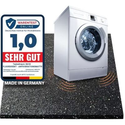 FLOORDIREKT Tapis Anti-Vibration en Caoutchouc Recyclé pour Machine à Laver – 5 mm dÉpaisseur Dimensions : 62.5 x 100 cm Noir - Publicité FLOORDIREKT Tapis Anti-Vibration en Caoutchouc Recyclé pour Machine à Laver – 5 mm dÉpaisseur Dimensions : 62.5 x 100 cm Noir - Publicité