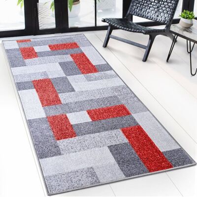 FLOORDIREKT Tapis décoratif sur mesure Mannheim Rouge 80 x 150 cm Rouge - Publicité FLOORDIREKT Tapis décoratif sur mesure Mannheim Rouge 80 x 150 cm Rouge - Publicité