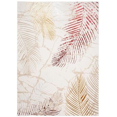 TAPISO Tapis de Salon Chambre GOLDEN Crème Doré Rouge Beige Palmier Polypropylène Intérieur 160x230 cm - Publicité TAPISO Tapis de Salon Chambre GOLDEN Crème Doré Rouge Beige Palmier Polypropylène Intérieur 160x230 cm - Publicité
