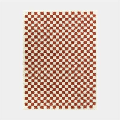 Colorama - Damier - 160x230 - Rouge terracotta - Tapis - Publicité Colorama - Damier - 160x230 - Rouge terracotta - Tapis - Publicité