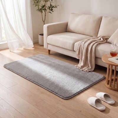 VOUNOT® Tapis de salon poils ras doux antiderapant 80x150cm uni gris Gris - Publicité VOUNOT® Tapis de salon poils ras doux antiderapant 80x150cm uni gris Gris - Publicité
