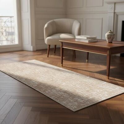 FLOORDIREKT Tapis couloir Tessaro style et confort à chaque espace de vie Beige 80 x 350 cm Beige - Publicité FLOORDIREKT Tapis couloir Tessaro style et confort à chaque espace de vie Beige 80 x 350 cm Beige - Publicité