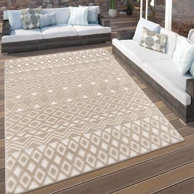 Tapis Extérieur Paco Home - Design Scandinave 3D - Beige 60x100cm - Publicité Tapis Extérieur Paco Home - Design Scandinave 3D - Beige 60x100cm - Publicité