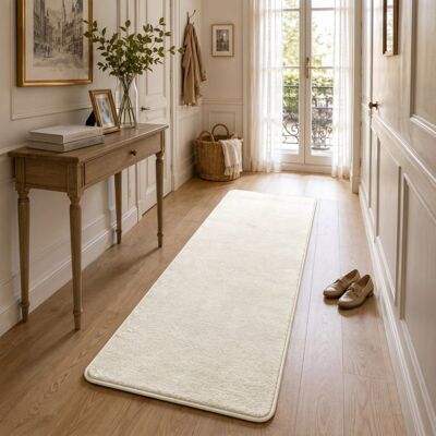 VOUNOT® Tapis de salon poils ras doux antiderapant 60x180cm uni beige Beige - Publicité VOUNOT® Tapis de salon poils ras doux antiderapant 60x180cm uni beige Beige - Publicité
