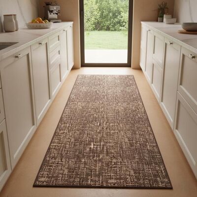 FLOORDIREKT Tapis couloir Tessaro style et confort à chaque espace de vie Marron 80 x 200 cm Marron - Publicité FLOORDIREKT Tapis couloir Tessaro style et confort à chaque espace de vie Marron 80 x 200 cm Marron - Publicité