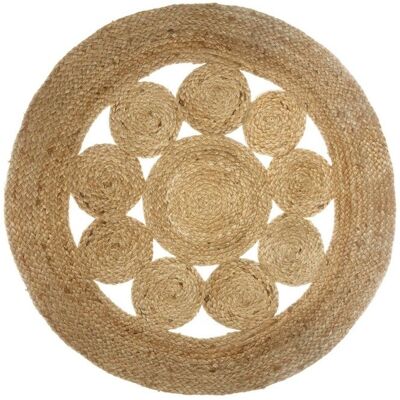 ATMOSPHERA Tapis jute ajouré 80 cm Beige - Publicité ATMOSPHERA Tapis jute ajouré 80 cm Beige - Publicité