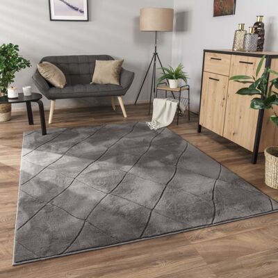 PACO HOME - Tappeto Salotto Moderno - 60x100 cm - Antracite - Rug - Publicité PACO HOME - Tappeto Salotto Moderno - 60x100 cm - Antracite - Rug - Publicité