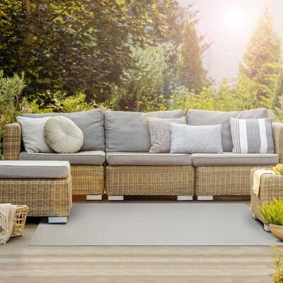 KARAT Tapis extérieur terrasse & balcon résistant aux intempéries antidérapant design moderne Gela 90 x 400 cm Beige - Publicité KARAT Tapis extérieur terrasse & balcon résistant aux intempéries antidérapant design moderne Gela 90 x 400 cm Beige - Publicité