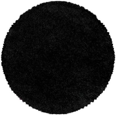 Carpetsale24 Uni Tapis de Salon Shaggy Uni Tapis Noir 120 cm Rond Chambre Tapis Poil Long Moelleux et Doux Noir - Publicité Carpetsale24 Uni Tapis de Salon Shaggy Uni Tapis Noir 120 cm Rond Chambre Tapis Poil Long Moelleux et Doux Noir - Publicité