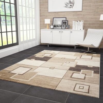 Tapis - VIMODA - 160x230 cm - Marron - Rectangulaire - Style Oriental Marron - Publicité Tapis - VIMODA - 160x230 cm - Marron - Rectangulaire - Style Oriental Marron - Publicité