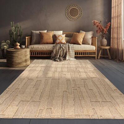 Paco Home - Tapis d'extérieur Beige 120x160 cm - Publicité Paco Home - Tapis d'extérieur Beige 120x160 cm - Publicité