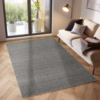 Tapis de salon - SIMPEX - Amandine - Gris - 120 x 170 cm - 100% Polypropylène Gris - Publicité Tapis de salon - SIMPEX - Amandine - Gris - 120 x 170 cm - 100% Polypropylène Gris - Publicité