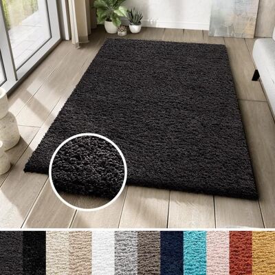 TAPISO Tapis Salon Shaggy Poil Long ESSENCE Anthracite Unicolore Polypropylène Intérieur 300x400 cm Gris - Publicité TAPISO Tapis Salon Shaggy Poil Long ESSENCE Anthracite Unicolore Polypropylène Intérieur 300x400 cm Gris - Publicité