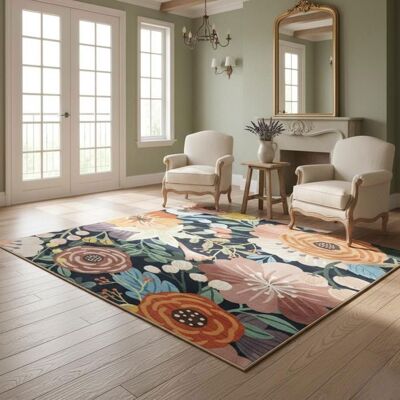 FLOORDIREKT Tapis de salon Tropica Tapis moderne à motif floral tropical 200 x 290 cm - Publicité FLOORDIREKT Tapis de salon Tropica Tapis moderne à motif floral tropical 200 x 290 cm - Publicité