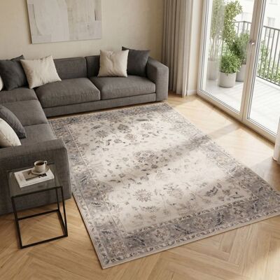 Carpetsale24 Tapis Lavable Beige 200x290 cm Grand Salon Salle à Manger Séjour Style Vintage Oriental Déco Maison Moderne Beige - Publicité Carpetsale24 Tapis Lavable Beige 200x290 cm Grand Salon Salle à Manger Séjour Style Vintage Oriental Déco Maison Moderne Beige - Publicité