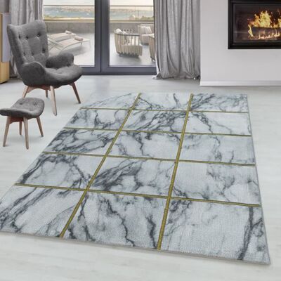 Tapis de salon - SIMPEX - Motif Marbré carré - Gris - 140 x 200 cm Gris - Publicité Tapis de salon - SIMPEX - Motif Marbré carré - Gris - 140 x 200 cm Gris - Publicité