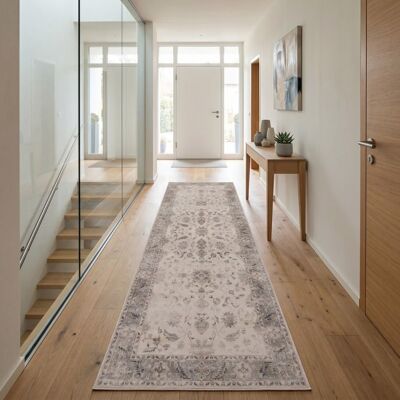 Carpetsale24 Tapis Lavable Beige 80x250 cm Couloir Entrée Cuisine Passage Style Vintage Oriental Lavable Machine Maison Moderne Beige - Publicité Carpetsale24 Tapis Lavable Beige 80x250 cm Couloir Entrée Cuisine Passage Style Vintage Oriental Lavable Machine Maison Moderne Beige - Publicité